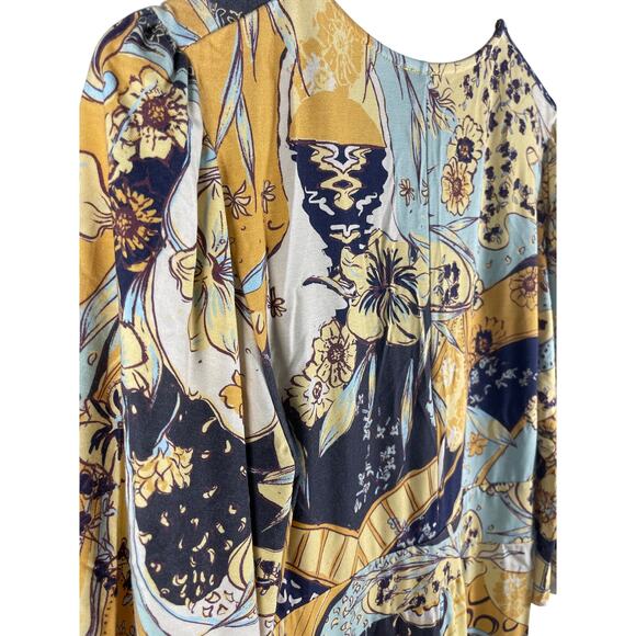 Free People Retro Night Fever Wide Leg Deep V-Neck Jumpsuit Size Medium - Picture 10 of 12